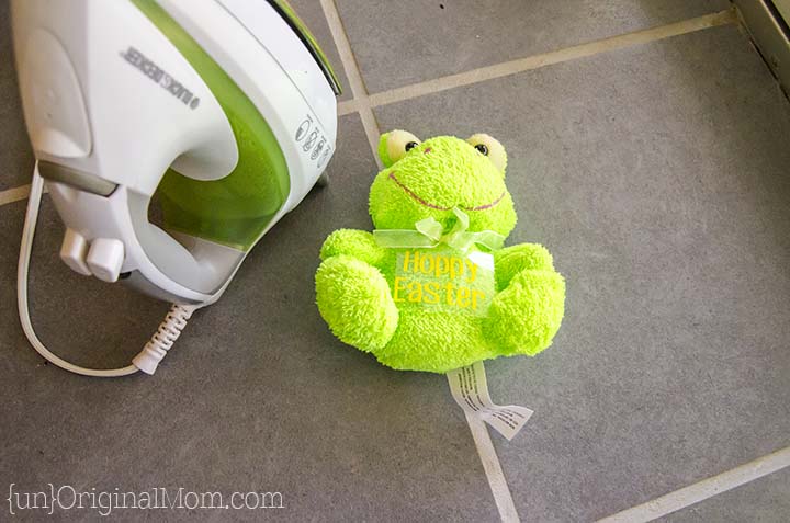 Personalize stuffed animals from the dollar store with heat transfer vinyl - so easy and adorable!