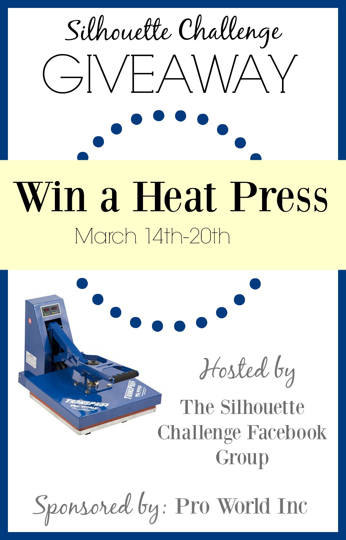 Heat Press GIVEAWAY! Enter to win March 14-20, 2016