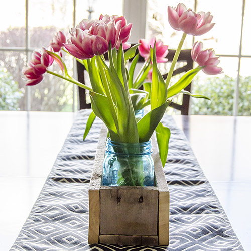 DIY Wooden Box Centerpiece - The Turquoise Home