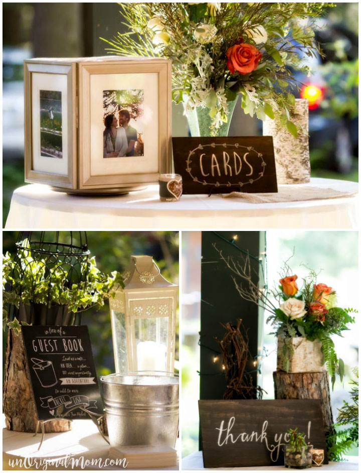 Elements from a stunningly beautiful enchanted forest DIY woodland wedding.
