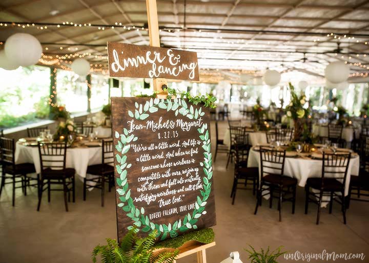 Elements from a stunningly beautiful enchanted forest DIY woodland wedding.