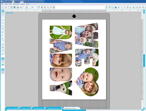 Use Silhouette Studio to create a "We <3 Daddy" photo frame - complete step-by-step tutorial and cut file!