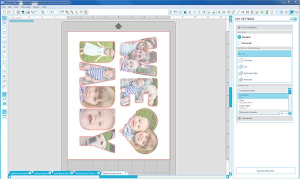 Use Silhouette Studio to create a "We <3 Daddy" photo frame - complete step-by-step tutorial and cut file!