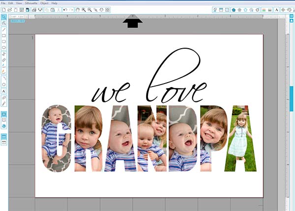 Use Silhouette Studio to create a "We <3 Daddy" photo frame - complete step-by-step tutorial and cut file!