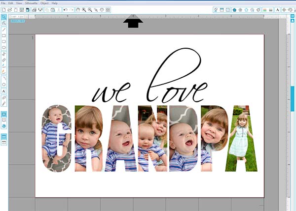 Use Silhouette Studio to create a "We <3 Daddy" photo frame - complete step-by-step tutorial and cut file!