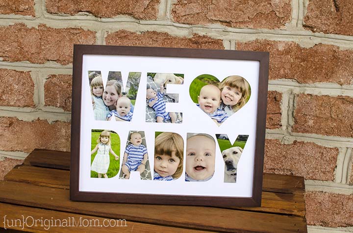 For Silhouette users AND non Silhouette users - follow this step-by-step tutorial to create a "We <3 Daddy" photo frame for Father's Day! (Free "Daddy" and "Grandpa" cut file included!)