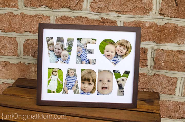 Diy Father S Day Photo Frame Tutorial Unoriginal Mom