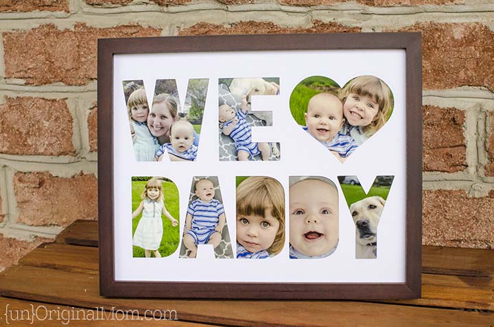 For Silhouette users AND non Silhouette users - follow this step-by-step tutorial to create a "We <3 Daddy" photo frame for Father's Day! (Free "Daddy" and "Grandpa" cut file included!)