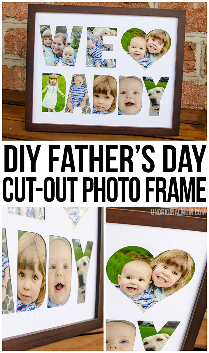 For Silhouette users AND non Silhouette users - follow this step-by-step tutorial to create a "We <3 Daddy" photo frame for Father's Day! (Free "Daddy" and "Grandpa" cut file included!)