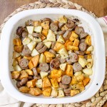 Oven Roasted Chicken Sausage, Sweet Potato, and Apples
