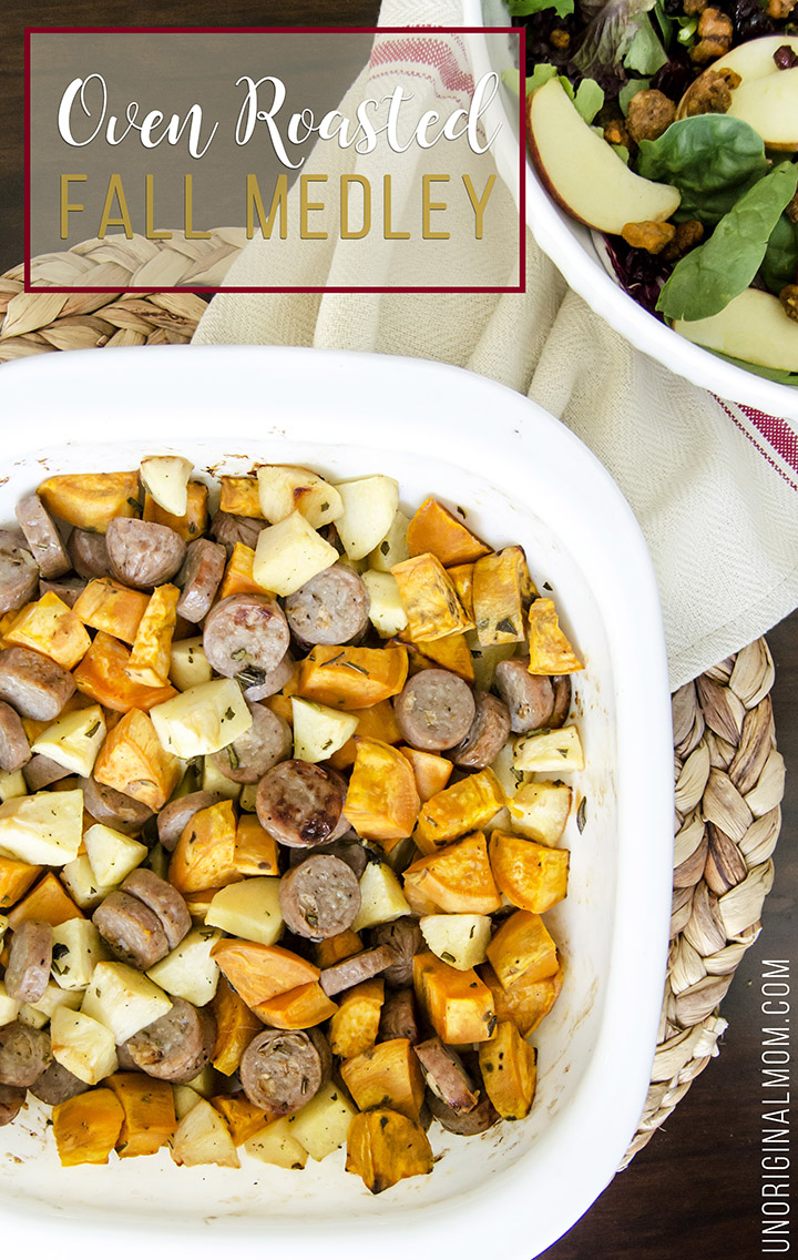 All the flavors of fall in one delicious dish! This is SO ridiculously easy to make, and even my kids gobbled it up!