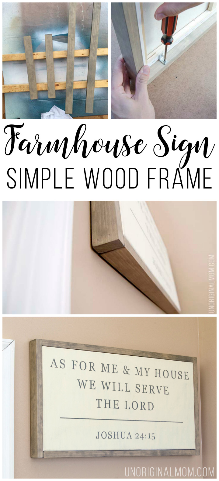 How to make an easy wood frame for a canvas