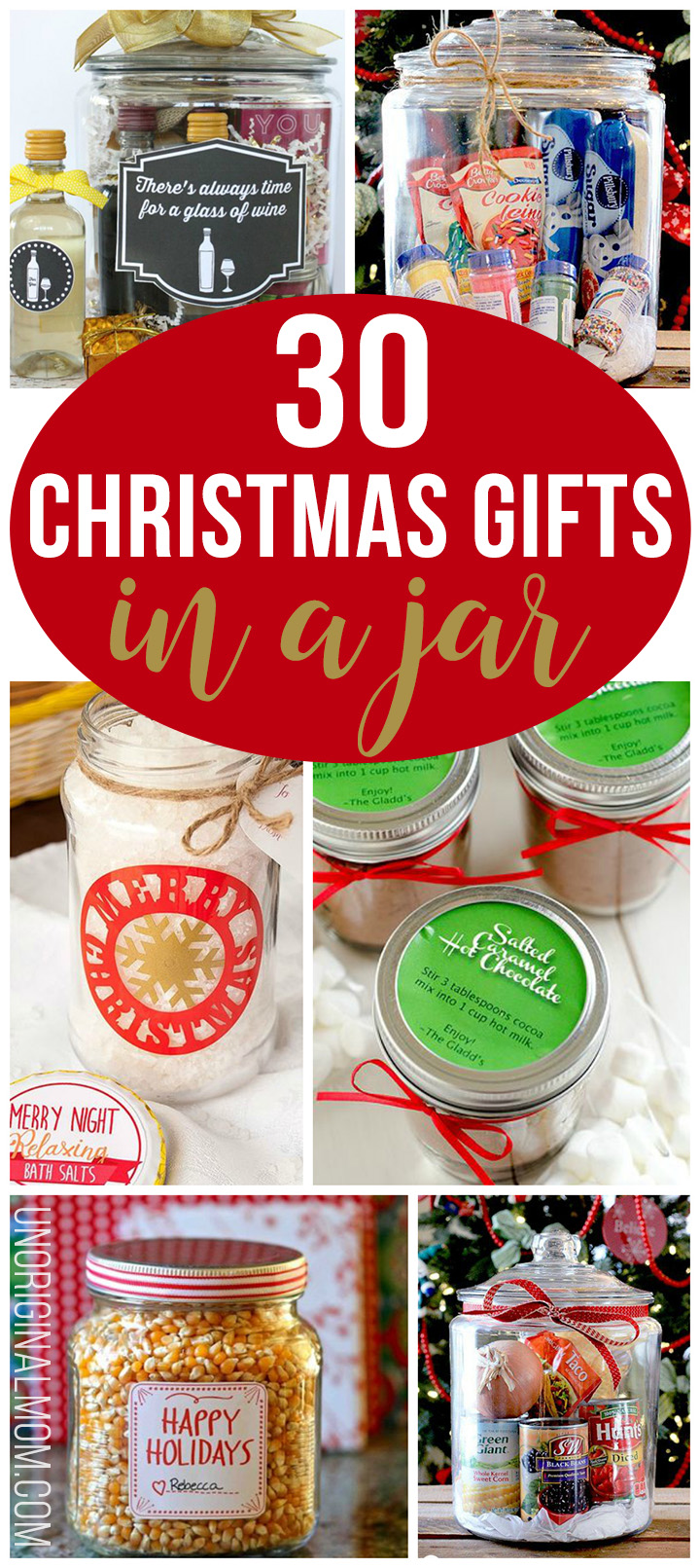 Gifts in a jar are such great - and easy - handmade christmas gifts! Here are 30 great Christmas gift in a jar ideas.