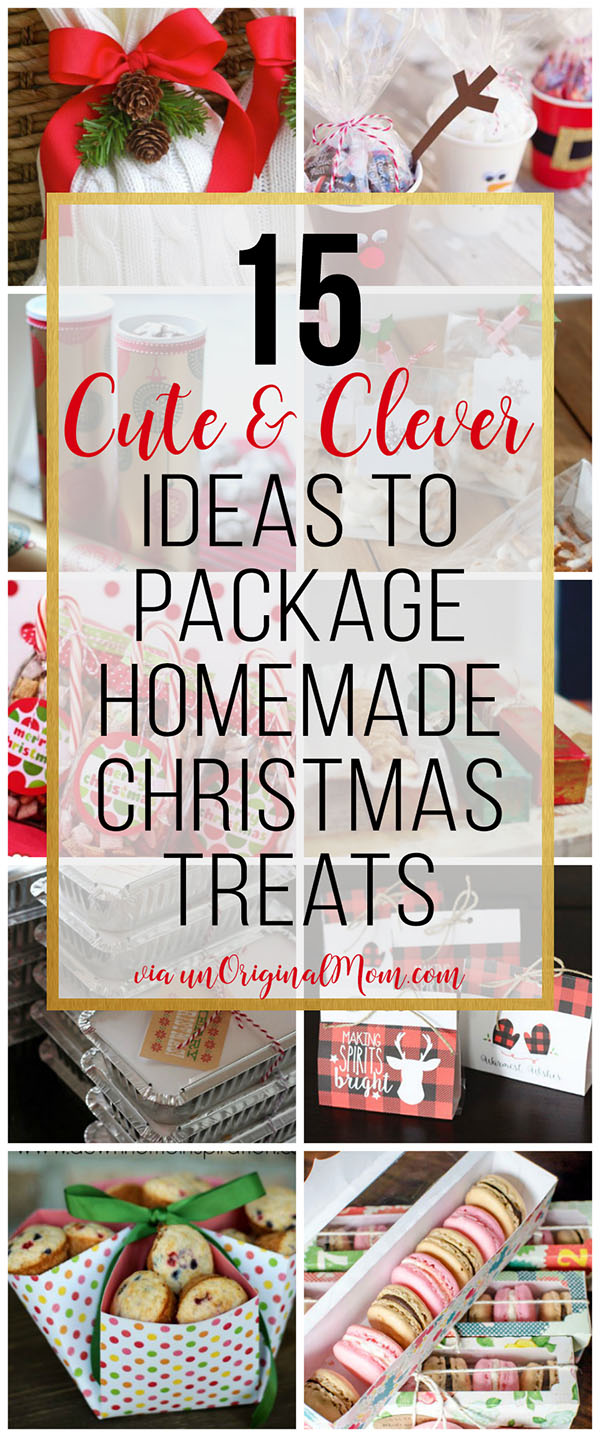 Looking for pretty, unique, and inexpensive ways to package up your homemade Christmas cookies and treats this year? Here's a great list of 15 different ways to package them!