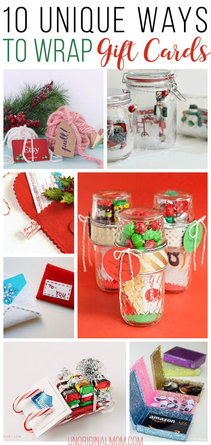 10 unique ways to wrap gift cards! Add a handmade touch with these creative gift card wrapping ideas.