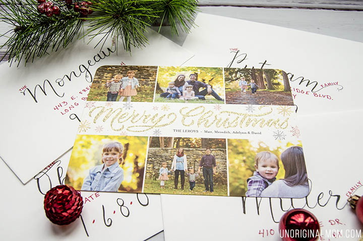 Glitter Christmas Cards - these family Christmas cards from Shutterfly are so pretty!