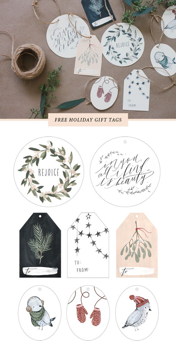 175 different FREE printable Christmas gift tags! So many beautiful tags to choose from. Dress up your Christmas gifts for free!