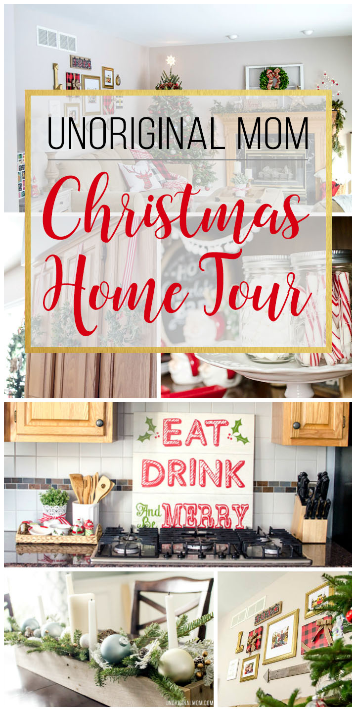 Beautifully decorated Christmas Home Tour from unOriginalMom.com - lots of great Christmas decor ideas here!