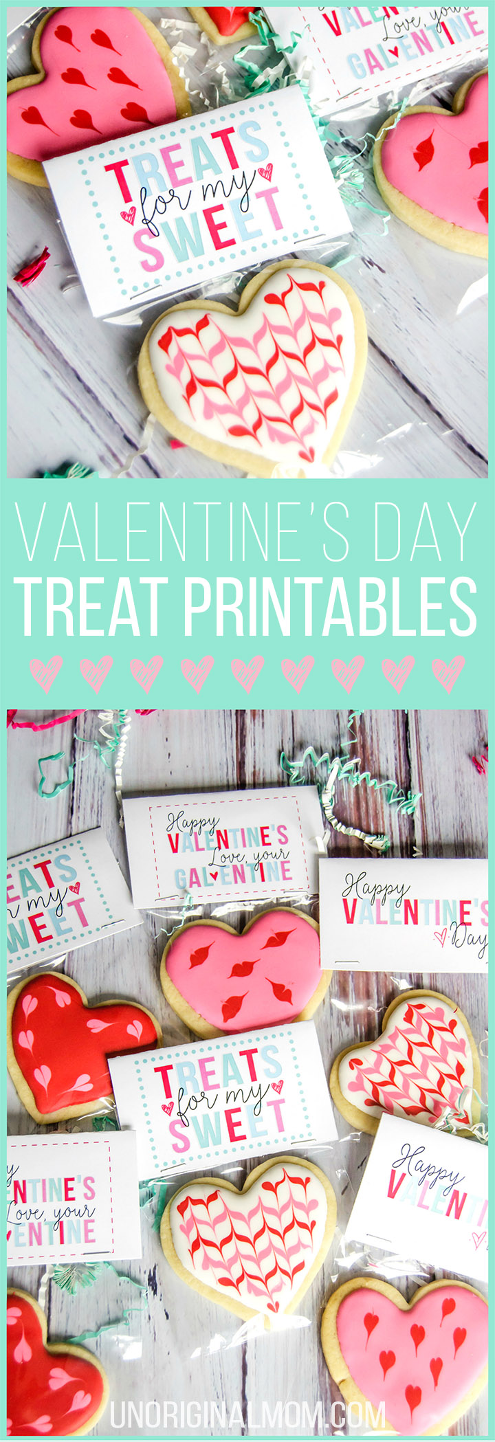 Free printable labels for Valentine's Day treat bags - so cute!