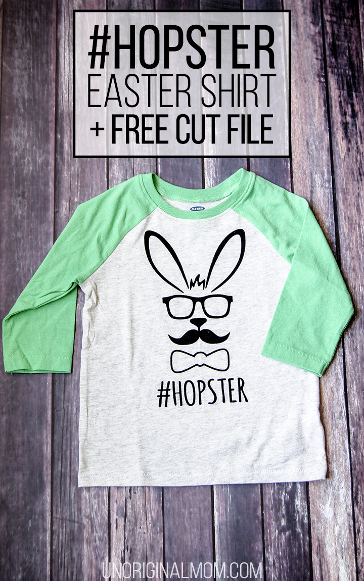 "Hopster" Easter shirt with a free Silhouette Cut File - such an adorable boy's Easter shirt!