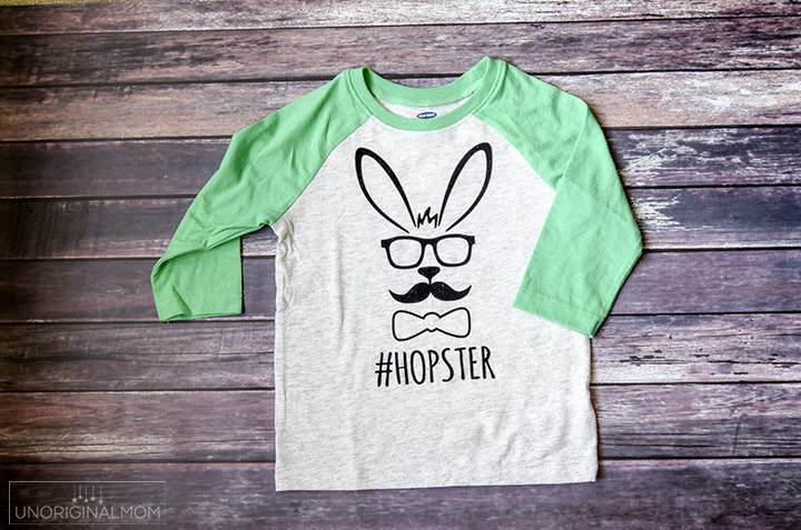 "Hopster" Easter shirt with a free Silhouette Cut File - such an adorable boy's Easter shirt!