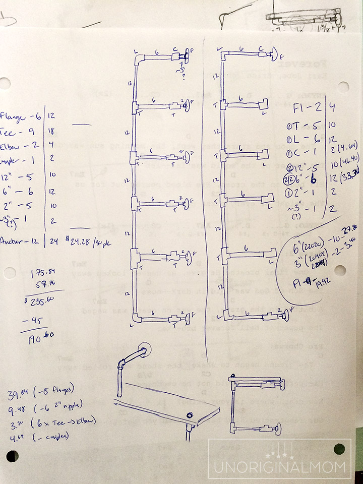 Really detailed step-by-step tutorial to make your own industrial pipe shelving - this is an affordable and fun way to get the Joanna Gaines Fixer Upper style in your own home! | fixer upper shelves | industrial pipe shelves | DIY pipe shelving tutorial | pipe shelves | industrial farmhouse office