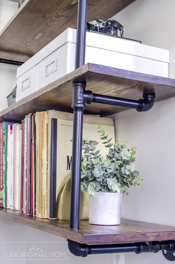 DIY Fixer Upper Pipe Shelving Tutorial unOriginal Mom
