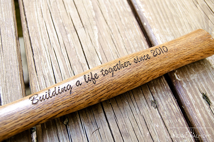 What a unique anniversary gift idea - a wood handled engraved hammer! Perfect for a 5th anniversary - wood! | Building a life together | 5th anniversary gift idea