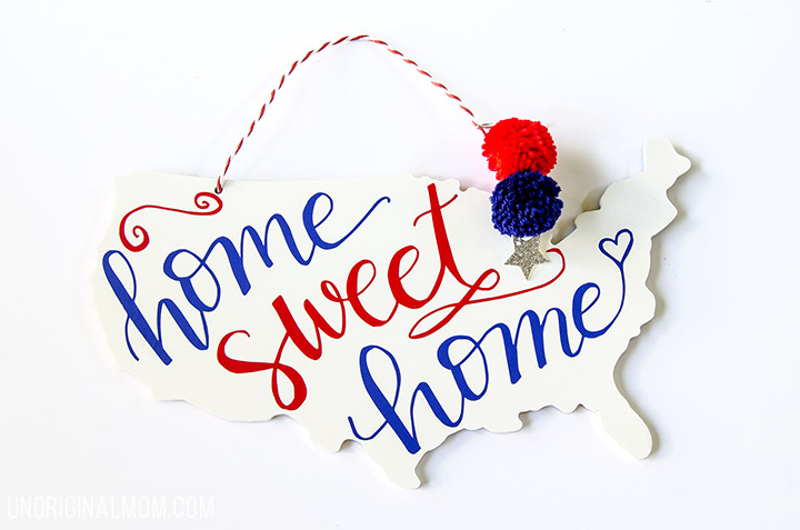 Home Sweet Home Patriotic fourth Of July Buttons