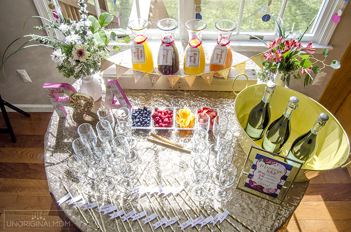 How to Create a Bridal Shower Mimosa Bar - unOriginal Mom