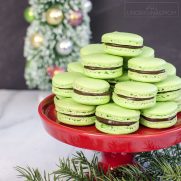 Mint Chocolate Macarons