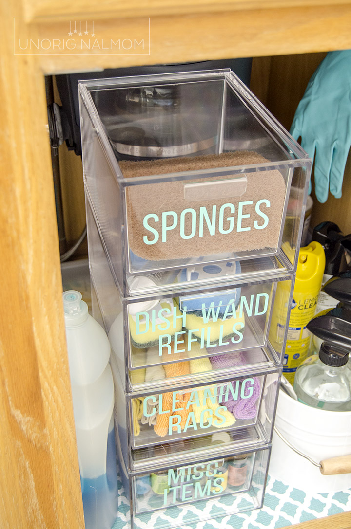 Under Sink Organization with The Container Store • Hip Foodie Mom