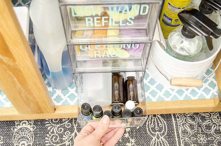 Finally tackled the mess I had under the sink! Link to these acrylic d, under  sink organization