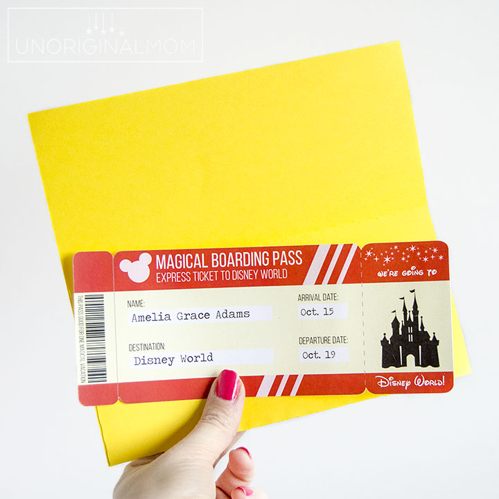 Free Printable Disney Boarding Pass Tickets Cut File UnOriginal Mom