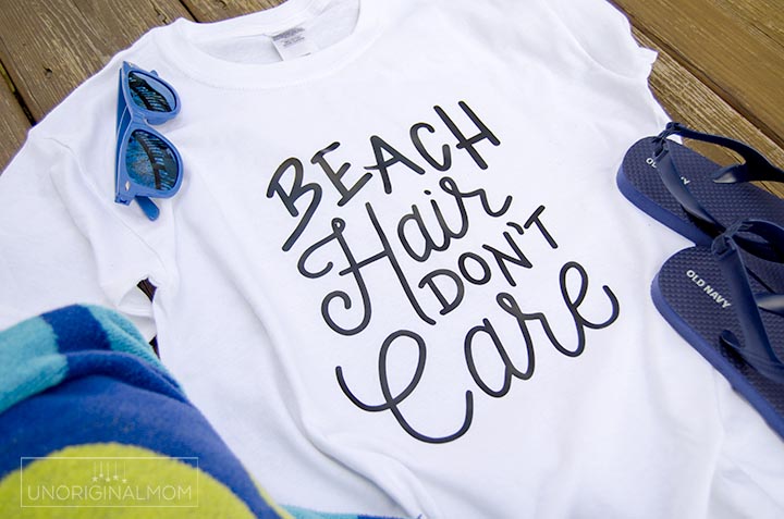 Beach Hair Don't Care - free cut file for your Silhouette or Cricut! #beach #beachtshirt #beachhairdontcare #beachcutfile #silhouette #cricut