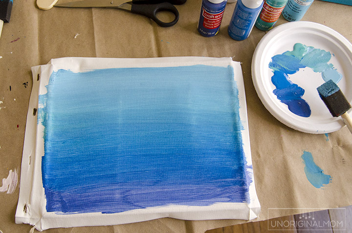 HTV Reverse Canvas Tutorial - ombre paint effect