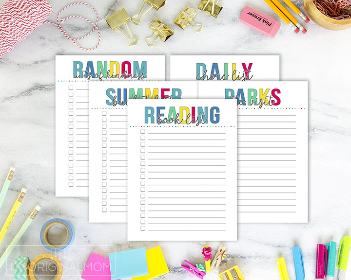 Get organized this summer with these printable summer planning checklists! #summerplanner #printablesummerchecklists