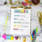 Free Printable Weekly Summer Activity Plan