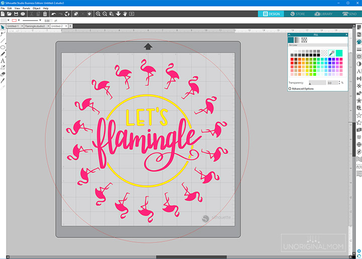 Step-by-step beginner vinyl tutorial to make this adorable "let's flamingle" tray! #silhouette #silhouettestudio #vinyl #vinyltutorial