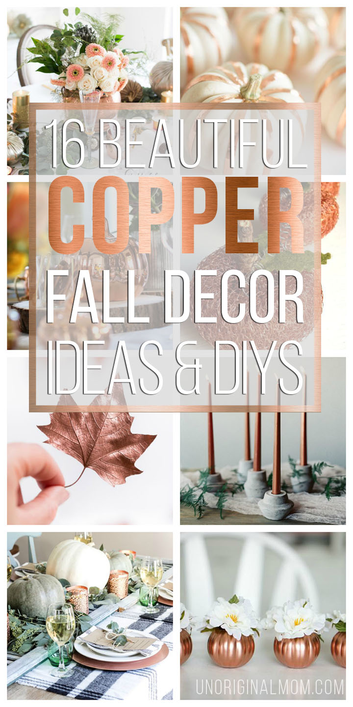 Add some metallic texture to your fall decor with these beautiful and inspiring copper fall decor ideas. #rusticglam #copper #falldecor