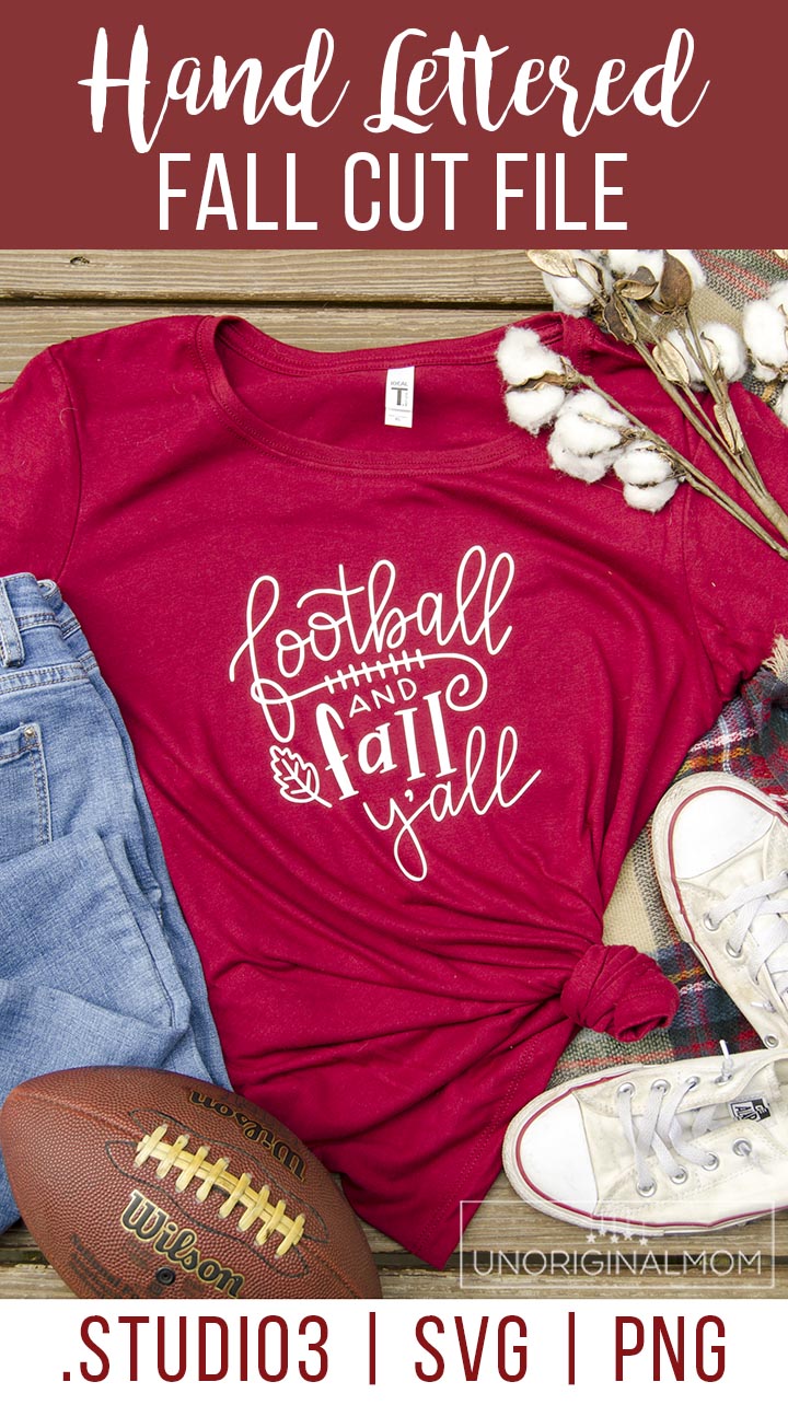 Football and Fall Y'all cut file for Silhouette Studio and SVG. Super cute fall cut file!