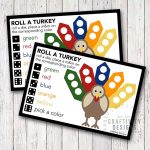 Printable Roll a Turkey Game - Free Thanksgiving Game for Kids!
