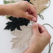 Easy DIY Burlap Leaf Garland