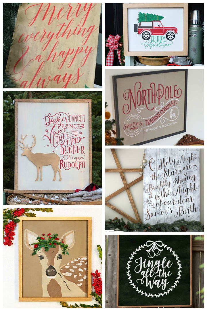 A terrific list of 50 free Christmas cut files for your Cricut or Silhouette! Free SVGs and .studio files. #freecutfiles #freeSVGs #Silhouette #Cricut