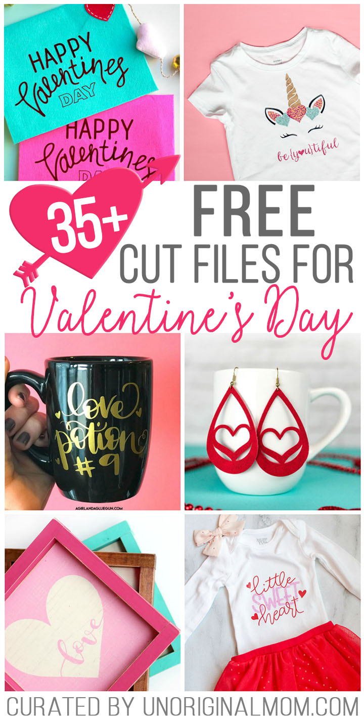 Get crafty with your Silhouette or Cricut and these adorable free cut files for Valentine's Day! #freecutfiles #svgs #silhouette #cricut