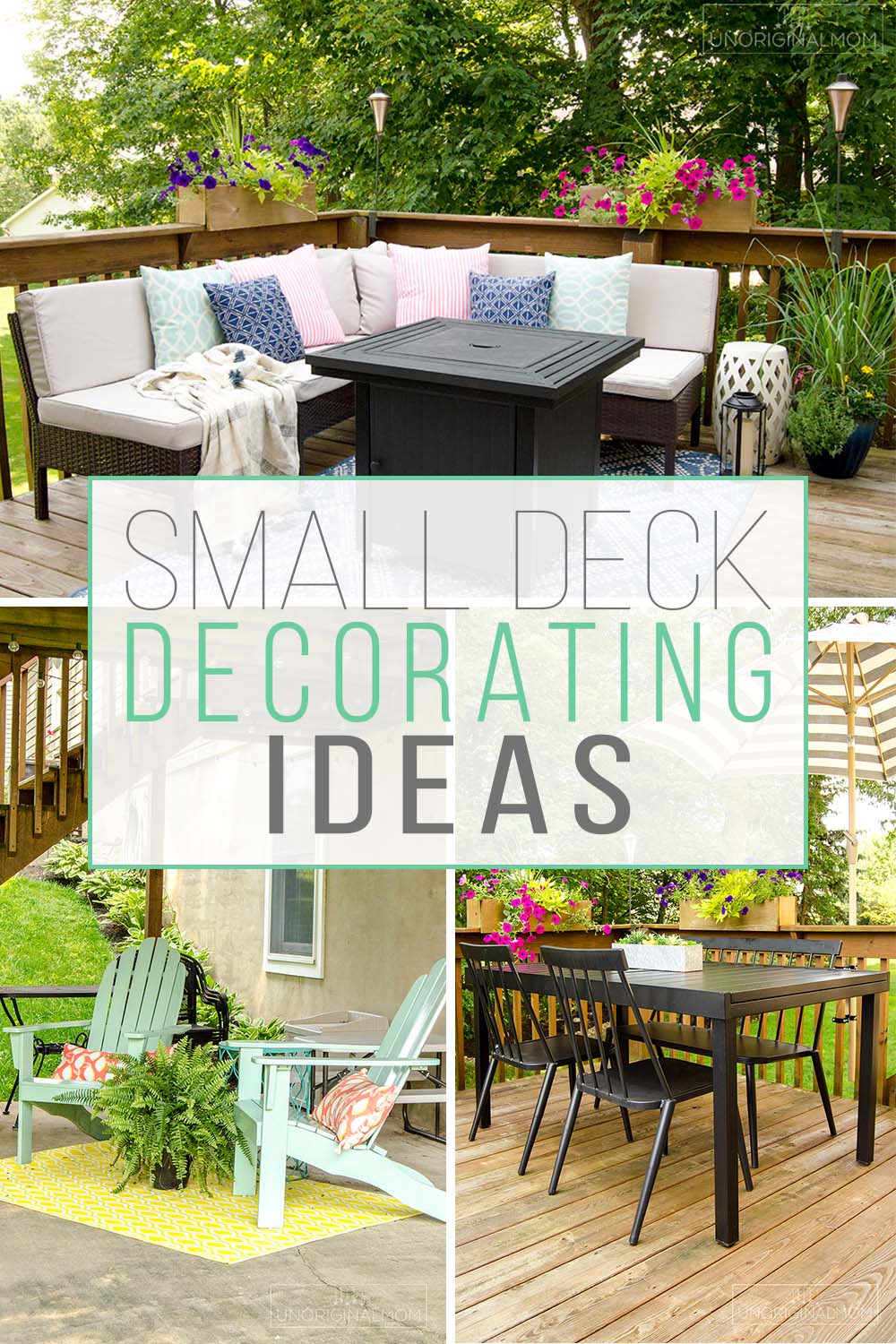 Great ideas and inspiration for decorating and maximizing space on a small deck. | deck tour | small deck decorating | summer deck decor 