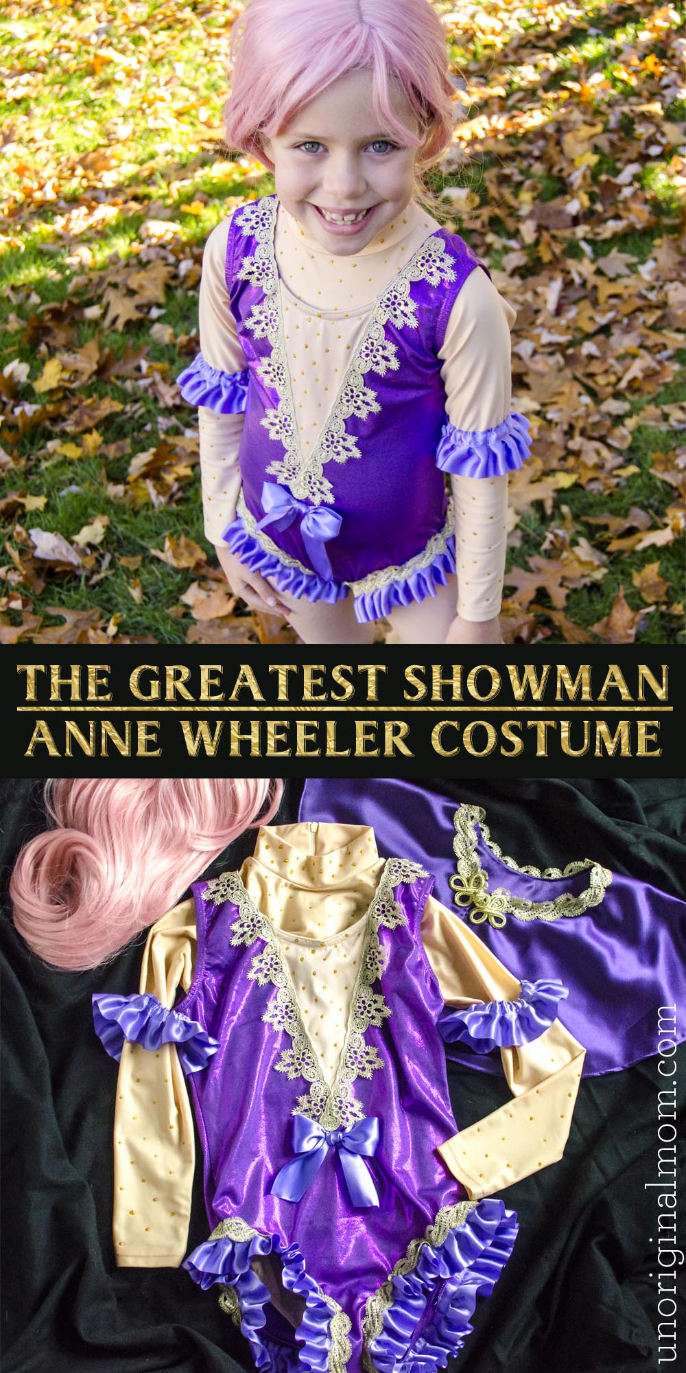 DIY Greatest Showman costumes: Get all the details on this DIY Anne Wheeler costume, made out of a store bought leotard.