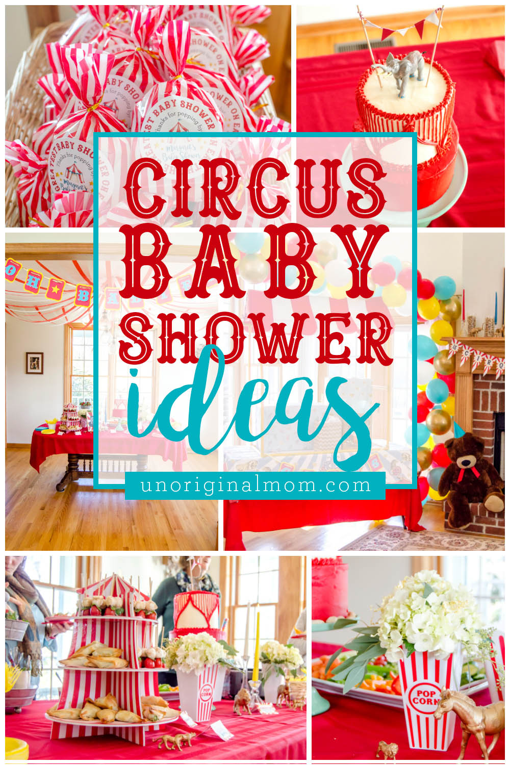 Planning a Circus Baby Shower or a Circus themed party? Here are a bunch of fun DIY Circus elements!