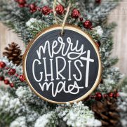 Free Ornament SVGs – Merry Christ-mas Cut File