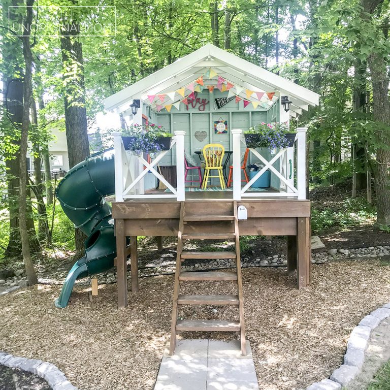 DIY Backyard Playhouse with Slide Our Handmade Hideaway